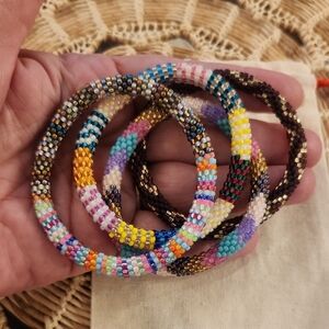 Colorful Stretch Bead Bracelet Set 4